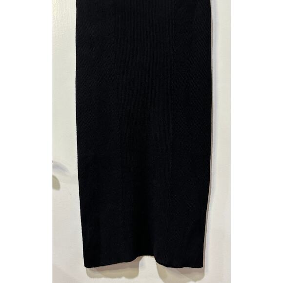 Favorite Daughter Imitation Pearl Strap Dress Black Size XL NWT Ribbed Knit - Picture 7 of 15